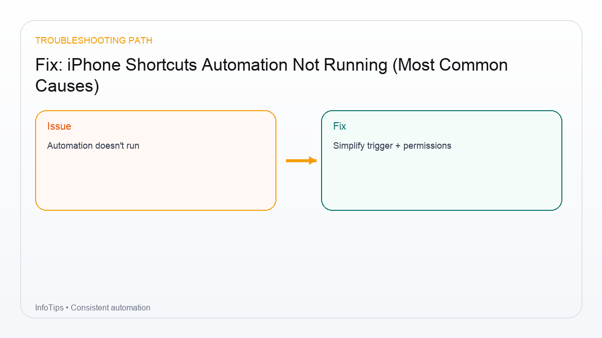 Checklist for Fix: iPhone Shortcuts Automation Not Running (Most Common Causes)